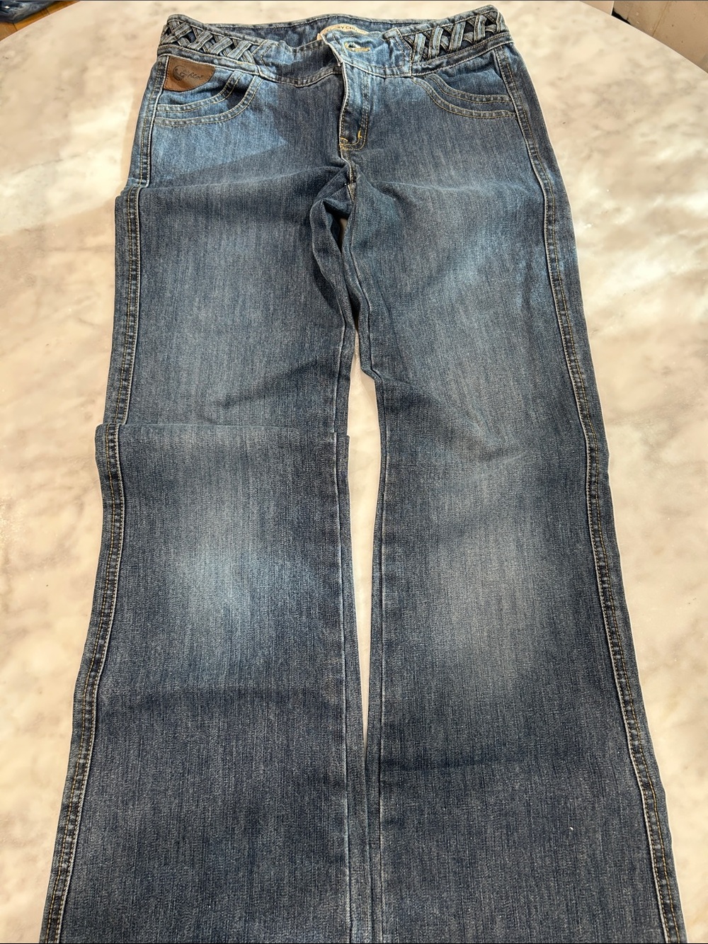 Beautiful See By Chloé Medium Blue Flare Faded Jeans